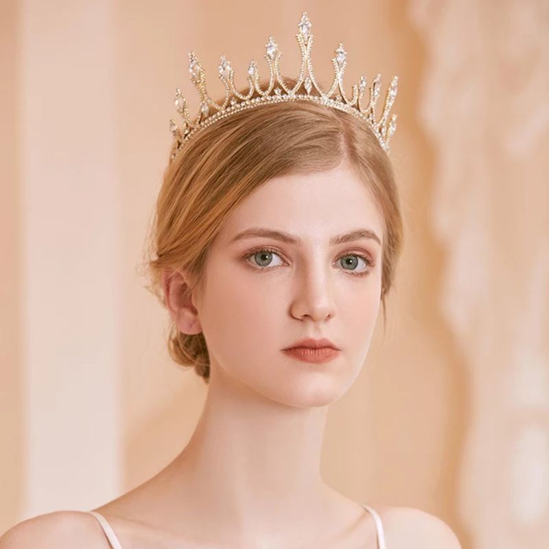 Tokyo Crown - Mahkota Tiara Kristal Silver &amp; gold