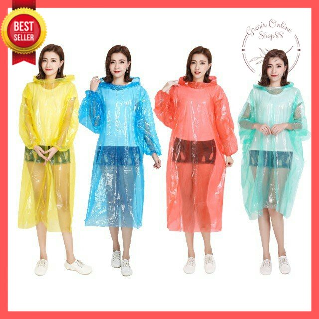 GOS - D101- Jas Hujan Plastik / Jas Hujan Disposable Plastik / Jas Hujan Sekali Pakai Rain Coat