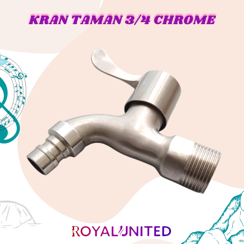 Kran Air STAINLESS SUS 304 / Kran Taman / Keran stainless 3/4 PREMIUM QUALITY