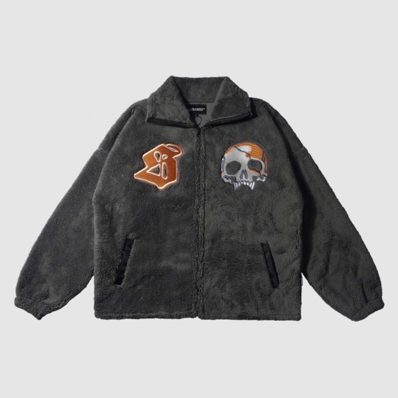 SAINANGEL SHERPA SKULL WASHED JACKET
