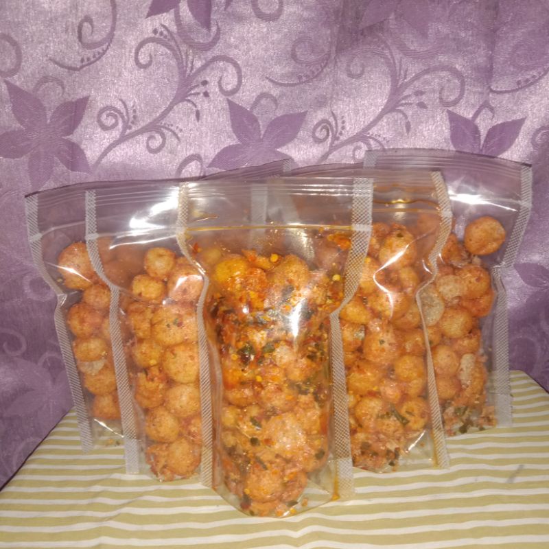 

Cimol kering pedas daun jeruk, gurih dan renyah