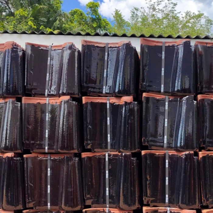 Genteng Keramik KIA Opal Black Kw 1 / Genteng Keramik Murah Via Pabrik