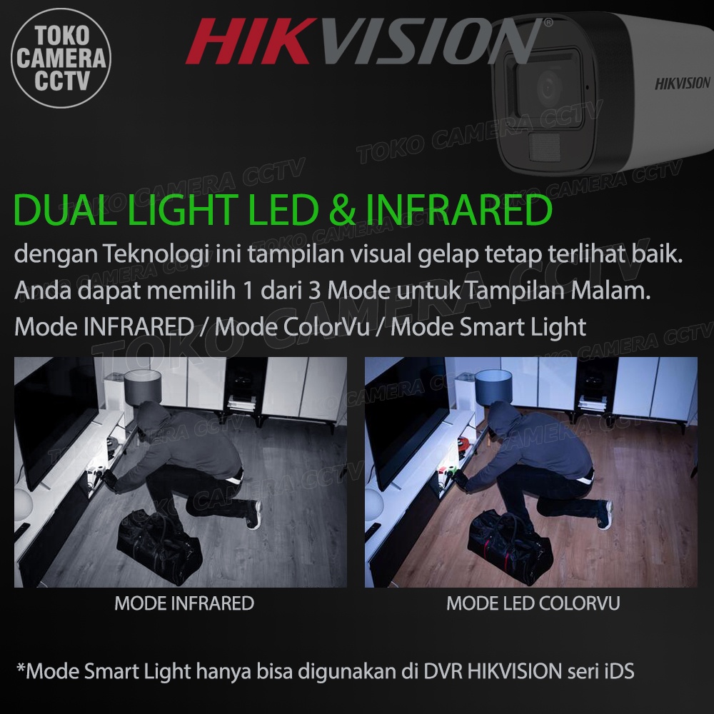 PAKET CCTV HIKVISION 5MP DUAL LIGHT AUDIO COLORVU 8 CHANNEL 6 KAMERA