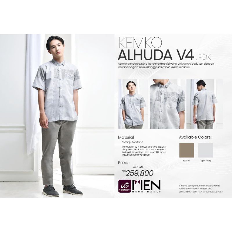Rabbani- Kemeja Koko Alhuda V4- Kemko Pendek Rabbani