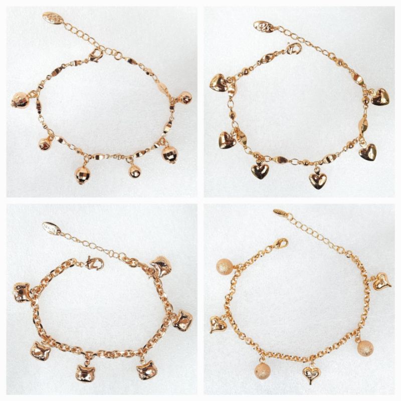 gelang wanita emas rantai jurai