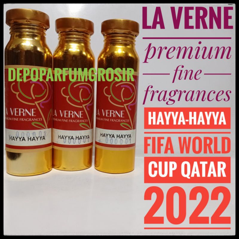 BIBIT PARFUM MURNI HAYYA HAYYA FIFA WORLD CUP QATAR 2022 BY LAVERNE SEGEL