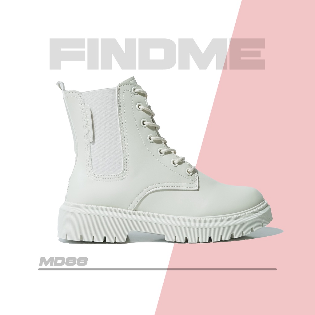 SEPATU BOOTS WANITA BERTALI KOREAN MODEL STYLE BAHAN PU BERKUALITAS IMPORT MD88