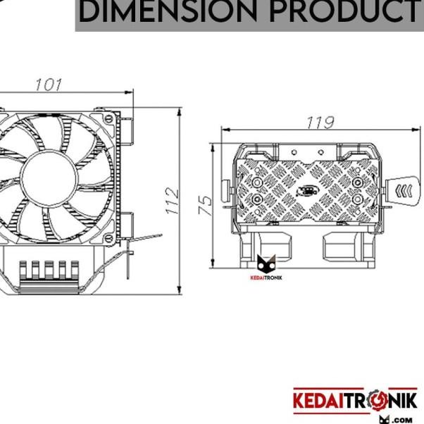 Fan Ice Edge Mini FS v2.0 Universal Kipas Processor Cooler Deepcool