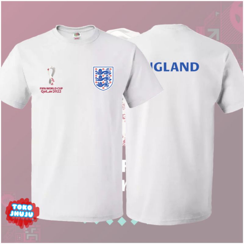 Baju Kaos Piala Dunia World Cup 2022 Team England DEPAN BELAKANG