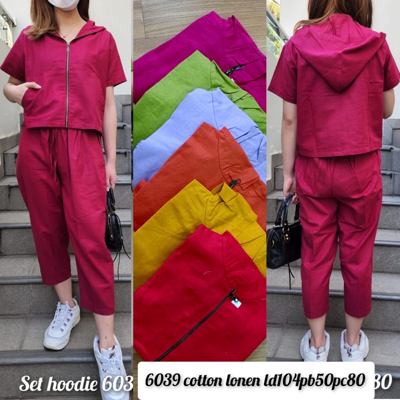 New ! SETELAN LINEN WANITA SET