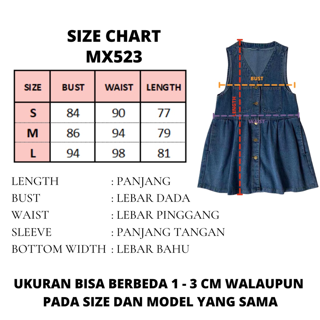 JEANS DRESS ROMPER GAUN IMPORT WANITA MX523