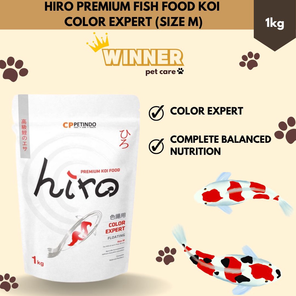 HIRO Premium Fish Food Koi Color Expert Size M 1kg