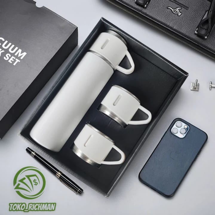 Termos vacuum flask stainless steel 500ml Botol minum cangkir 3in 1