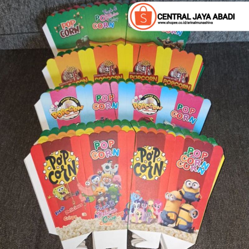 

300 LEMBAR KERTAS POPCORN 12 × 6 BAHAN IVORY PUTIH HIGH QUALITY DUS POP CORN BOX POPCORN KOTAK POPCORN KEMASAN POP CORN PRODUK TERBARU KUALITAS TERBAIK | CENTRAL JAYA ABADI 5757