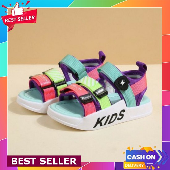 Sandal Flat Flip Flop Selop Anak Perempuan Motif Pita Cantik / Sandal Anak Umur 3-10 Tahun Sandal An