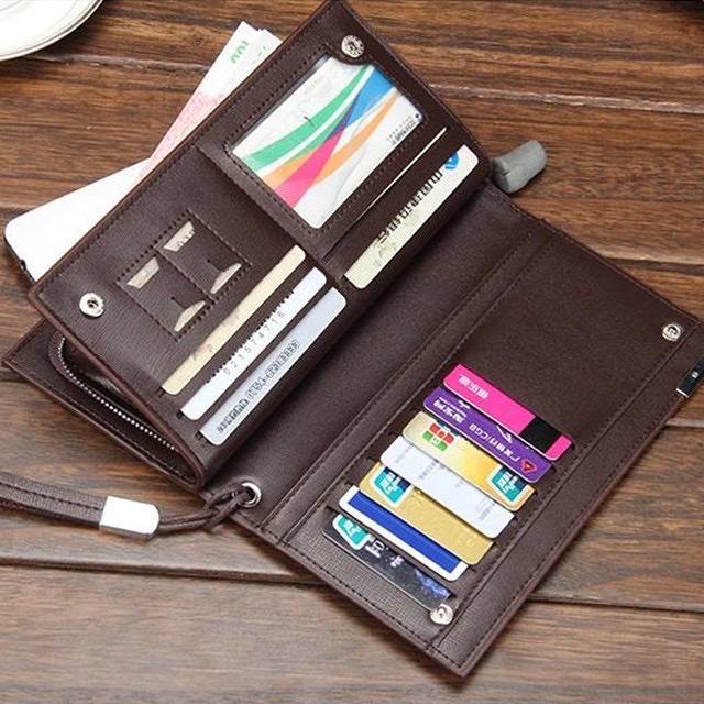 LUCKYMALL BAELLERRY SW002 Dompet Pria Wanita Bahan Kulit PU Leather Panjang ORIGINAL Import Kartu Koin KOREA