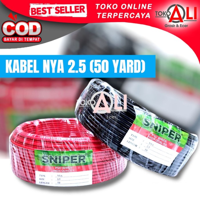 Kabel Listrik Nya 2.5Mm 50Yard Sniper Kabel Listrik Tembagakabel Kawat Cod