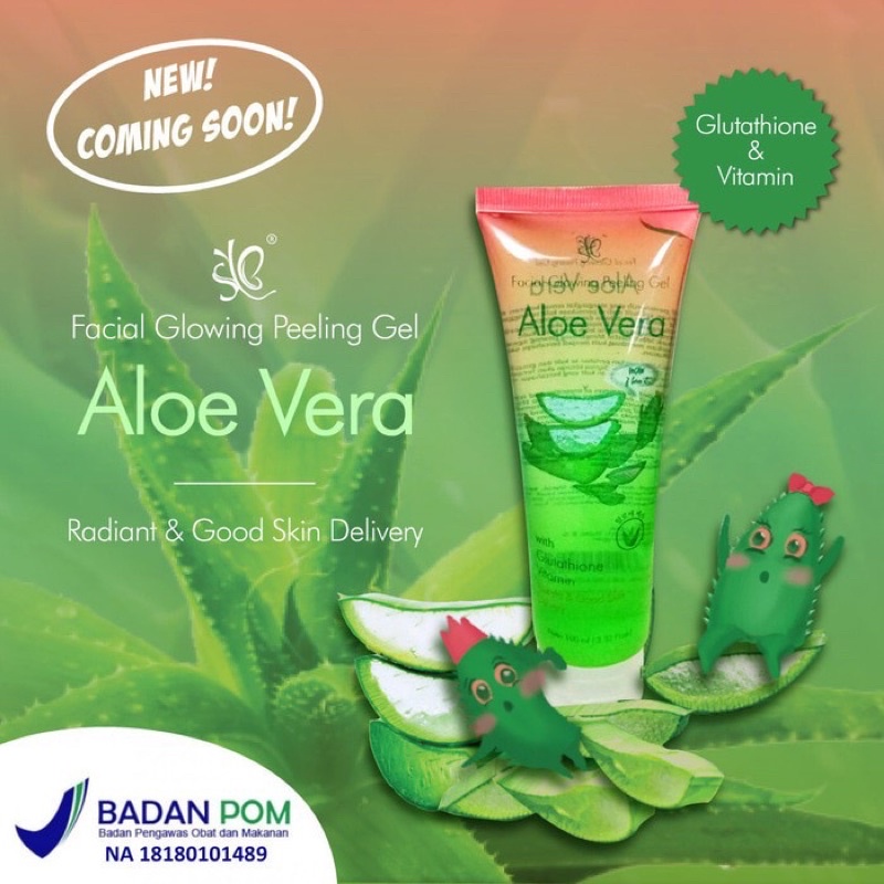 SYB Facial Glowing Peeling Gel Aloe Vera | Milk &amp; Snail | Charcoal | Peeling Wajah 130 ml Tube