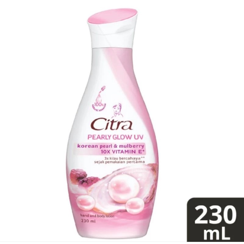 CITRA GLOWING WHITE UV BENGKOANG PEARLY 380ML PUMP dan 230ml