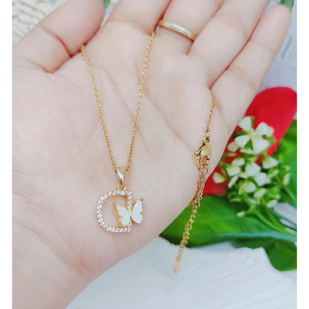 Kalung Titanium Cantik Permata Perhiasan Fashion W127/128/129