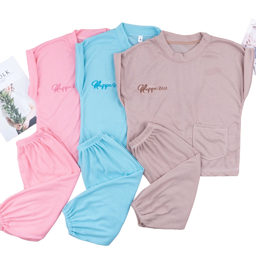 IL - Setelan Anak Unisex Sheo Rib Set Piyama Anak Usia