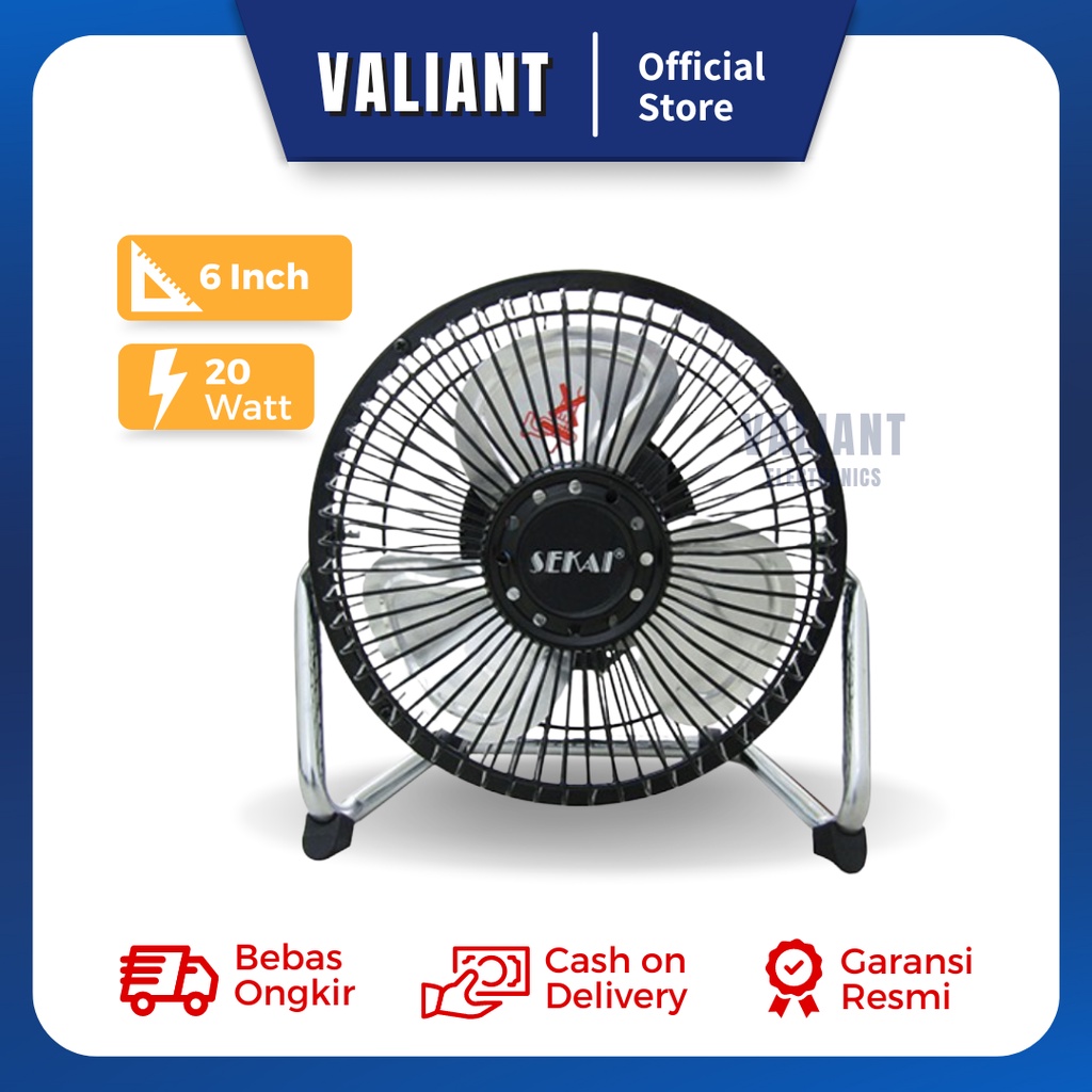 Sekai Kipas Angin Meja Tornado HFN 650 / Kipas Angin Duduk HFN650 - 6 Inch