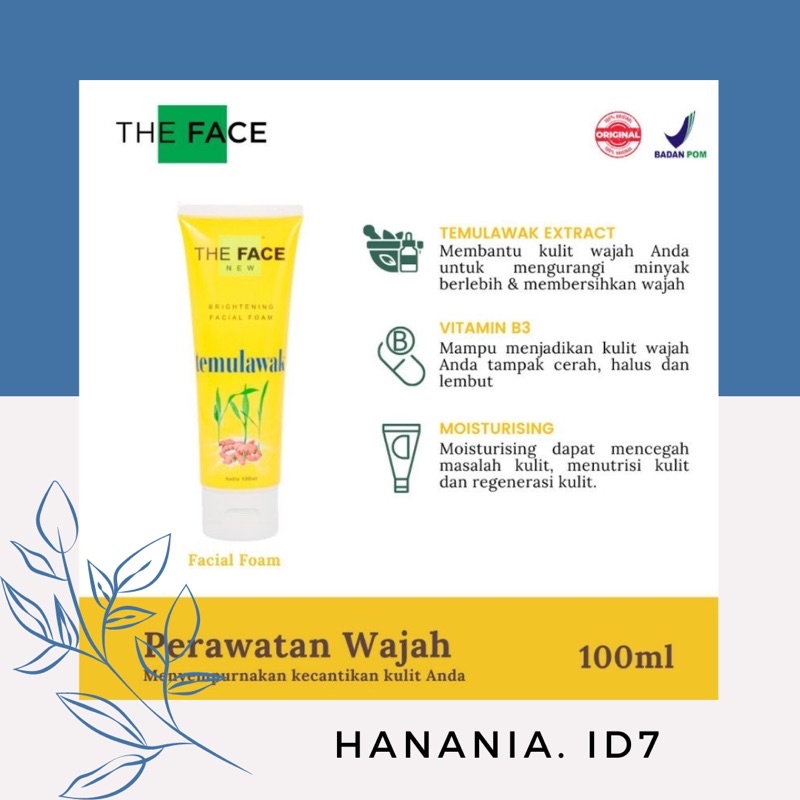 THE FACE TEMULAWAK FACIAL FOAM ORIGINAL BPOM - FACIAL FOAM THE FACE TEMULAWAK