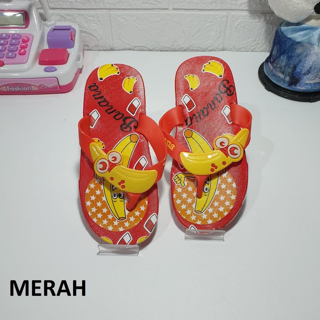 Sandal Jepit Anak lucu Banana pisang 1 ringan import lls 618-7k 24-29