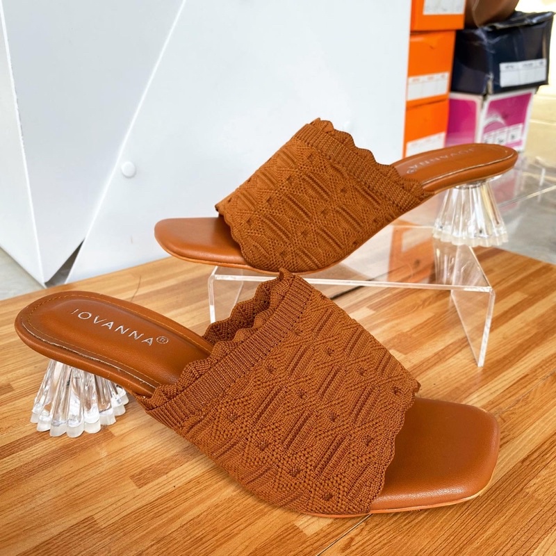 Selop Rajut Heels Wanita 5cm - Kayla Alegra Heels