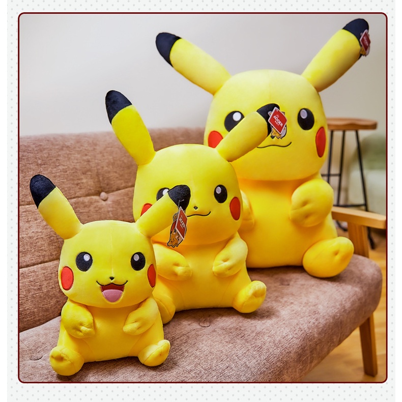 Mainan Boneka Pokemon Pikachu Bahan Plush Untuk Hadiah Natal Anak