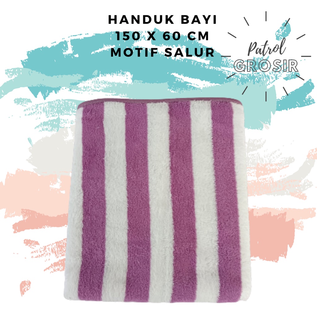 Handuk Bayi | Motif Salur | 150 x 60 cm|