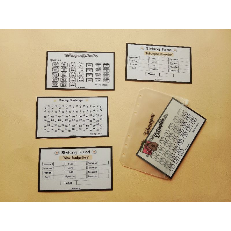 

(INCLUDE ZIPLOCK) Template Menabung / Saving Challenge / Tantangan Menabung