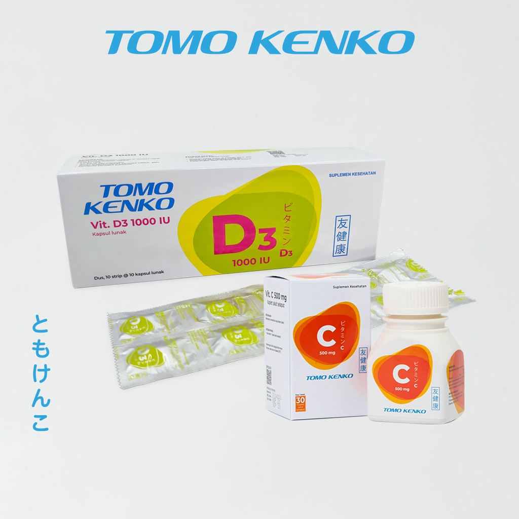 READY STOK Tomo Kenko High Quality Kemasan Strip - Vitamin D3 1000 IU Tomo Kenko