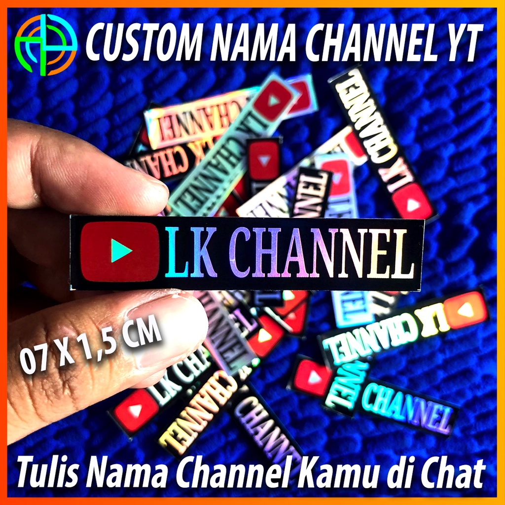 

(isi 30 Lembar) Stiker Custom Nama Youtube Hologram Anti Air Laminasi Glosy Sticker Youtuber Set Setiker Youtube Costum Nama Chanel