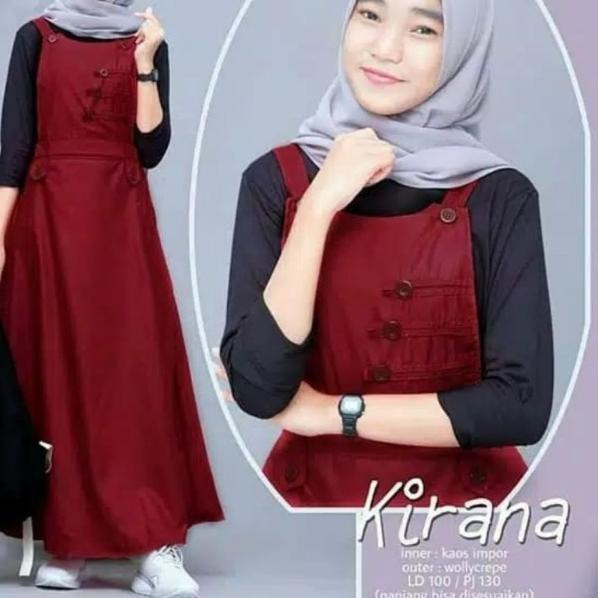 Gamis Anak Remaja Usia 12-14 Thn Baju Gamis Muslim Anak KIRANA OVERALL