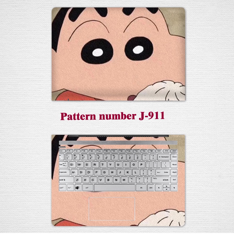 2pcs Stiker Pelindung Laptop Universal Motif Crayon Shin-chan Bahan VINYL Ukuran 12 13 14 15.6 Inch