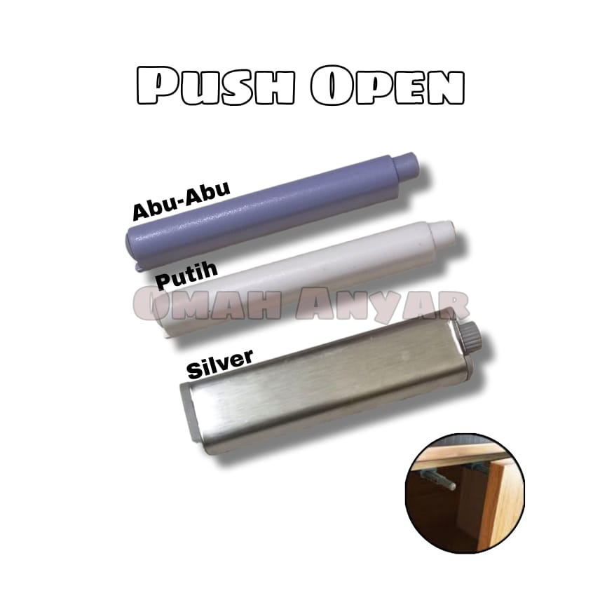 Push Open Magnet Untuk Lemari Kayu Minimalis SS stainless Palstik