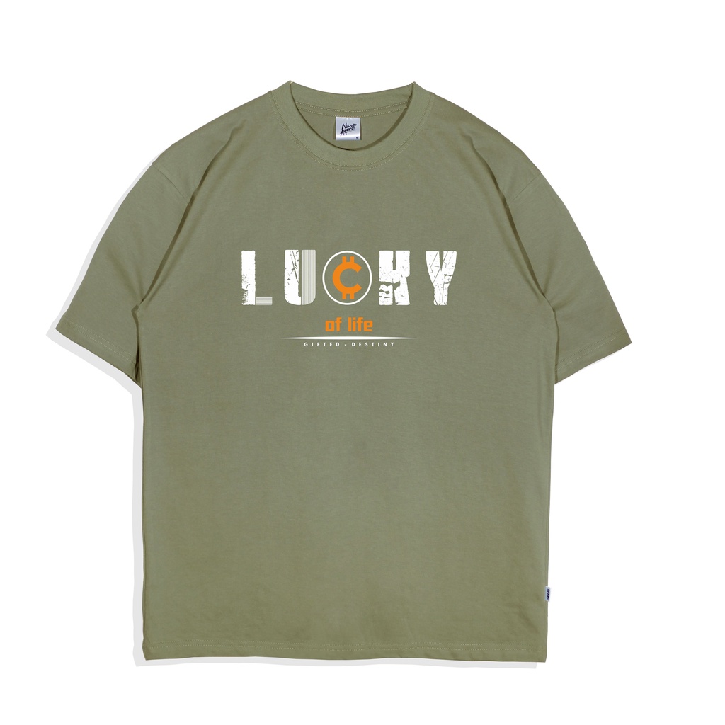 OVERSIZED TSHIRT NEWEGO LUCKS - OLIVE GREEN
