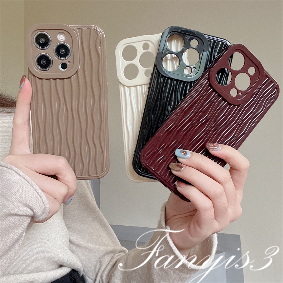 Compatible For iPhone 14 13 12 11 Pro Max X XR Xs Max 14 13 12 11 Soft Case Pelindung Bahan Plush Warna Solid Untuk