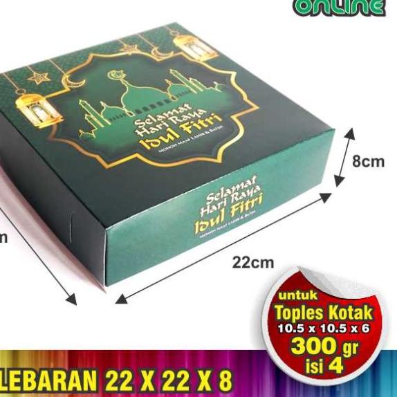 

Box Lebaran / Dus Idul Fitri /Kardus lebaran 22x22x8 isi 10pcs