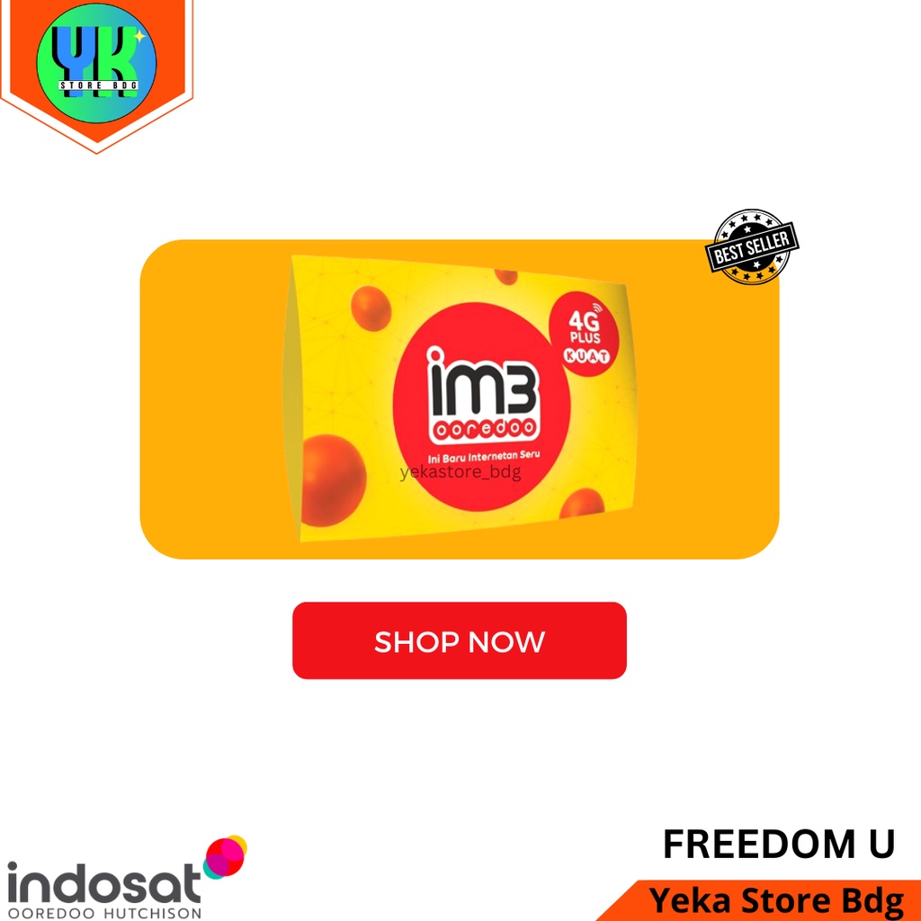 Perdana Indosat FREEDOM U 7GB Unlimited Apps
