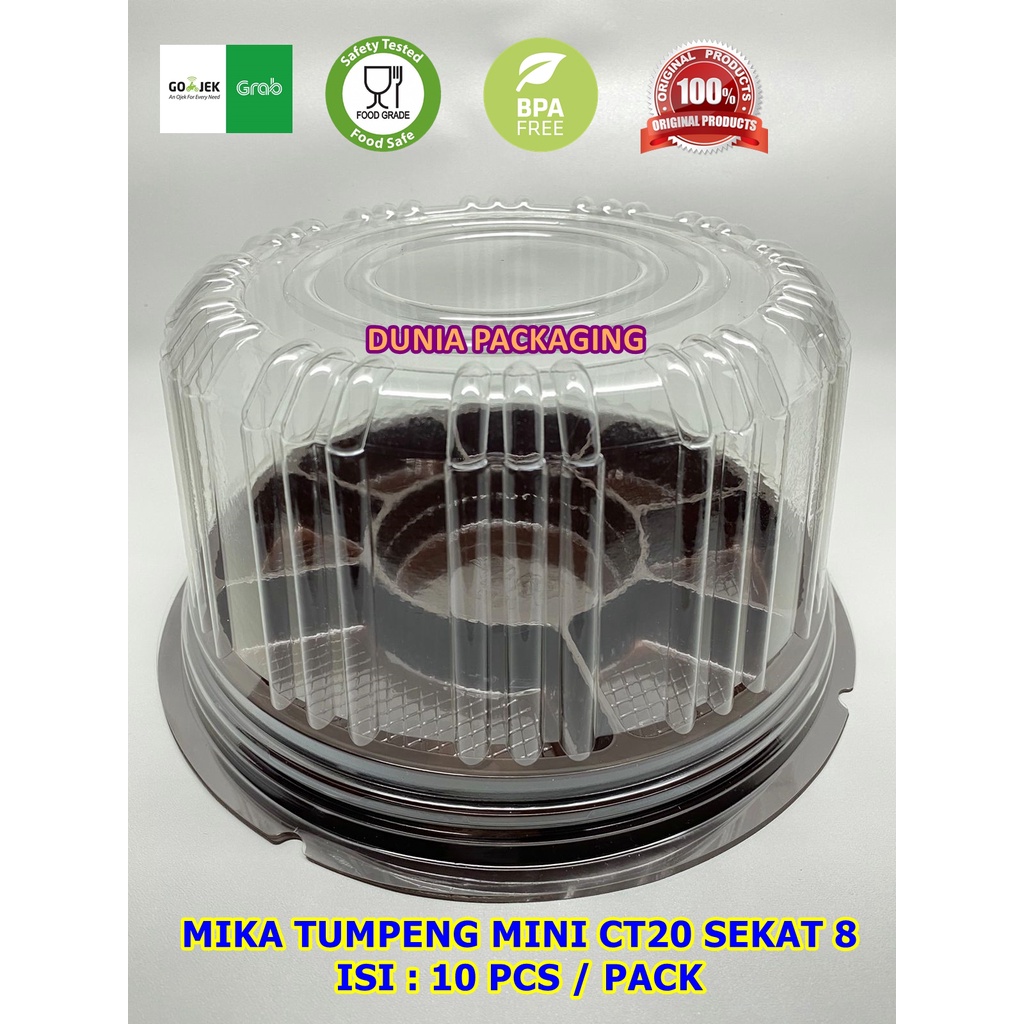 MIKA TUMPENG MINI COKLAT CT20 SEKAT 8 ISI 10PCS TRAY TUMINI MEDAN GROSIR