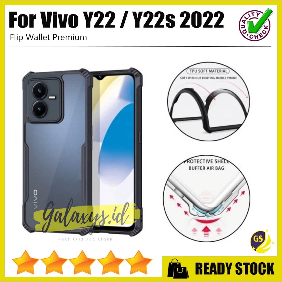 Case Ipaky Bumper Vivo Y16 Y02s Y22 Y22s Y35 Vivo V25 Pro V25E 2022 Camera Protection Case Armor Fusion Shockproof Premium Transparan Casing Mika