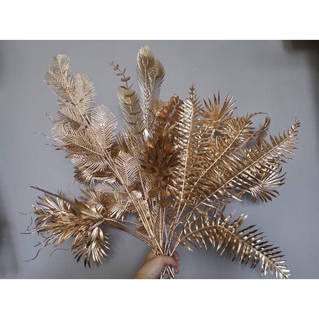 Accessories Gold Artificial Flower Leaves