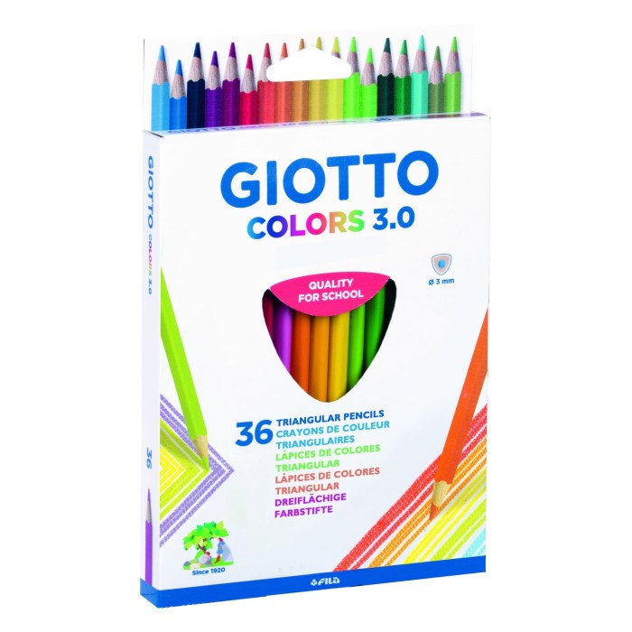 

GIOTTO COLOR 3.0 TRIANGULAR CARDBOARD 36 COLORS