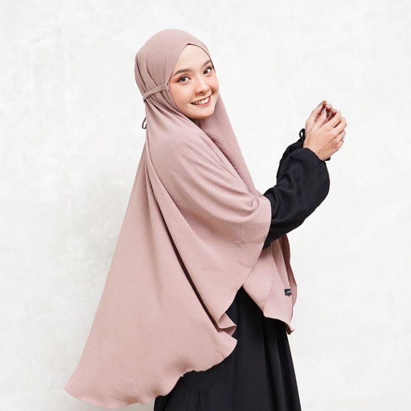 Bergo Crinkle Airflow | Jilbab Bergo Instan Crinkle Airflow Jumbo XL