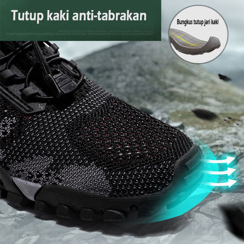 Kitleler Sepatu Hiking Pria Sepatu Olahraga Outdoor Sepatu Gunung Adventure Anti Slip(SPORTUREDO) COD GRATIS ONGKIR