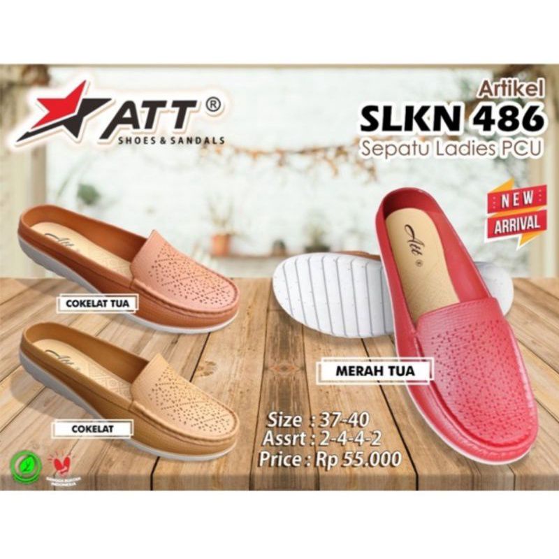 Sepatu Sandal Karet Slip On Wanita, ATT SLKN 486