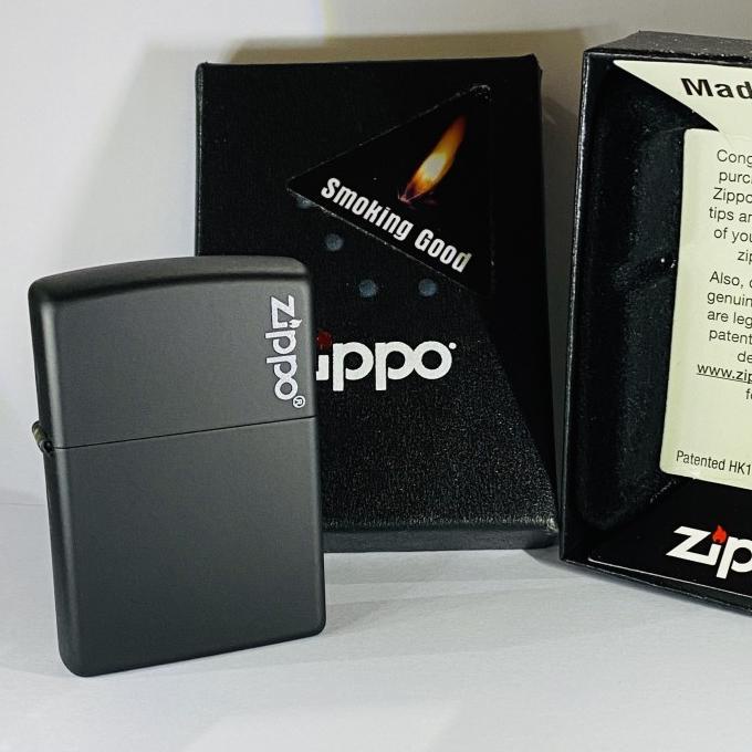 218ZL Black Matte logo Zippo Original Lighter