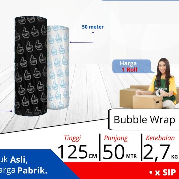 

Plastik Wrap Bubble Wrap 2.7 KG Buble wrap Bubblewrap Hitam Putih - Putih